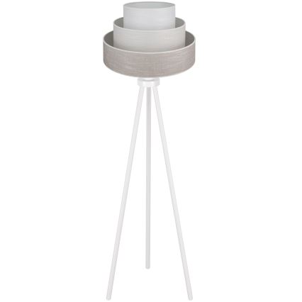 Brilagi - Stojací lampa ALASKA LUNETA 1xE27/15W/230V šedá/krémová