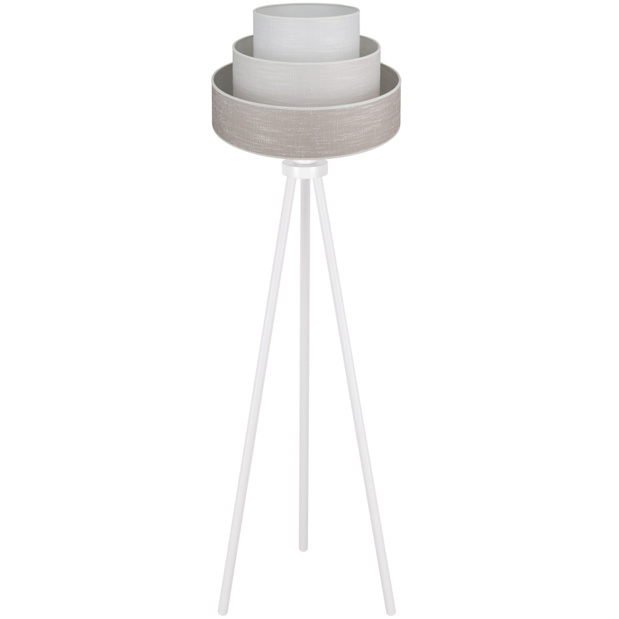Brilagi - Stojací lampa ALASKA LUNETA 1xE27/15W/230V šedá/krémová