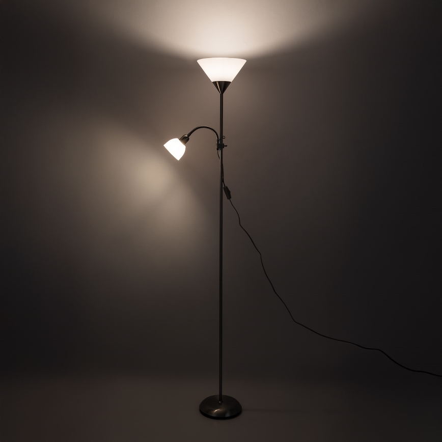 Brilagi - Stojací lampa ARIANA 1xE27/100W/230V + 1xE14/25W černá