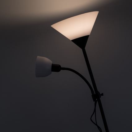 Brilagi - Stojací lampa ARIANA 1xE27/100W/230V + 1xE14/25W černá