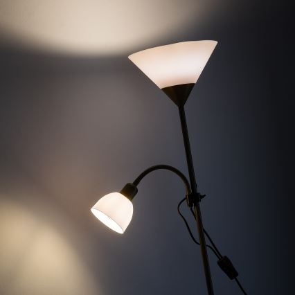 Brilagi - Stojací lampa ARIANA 1xE27/100W/230V + 1xE14/25W zlatá