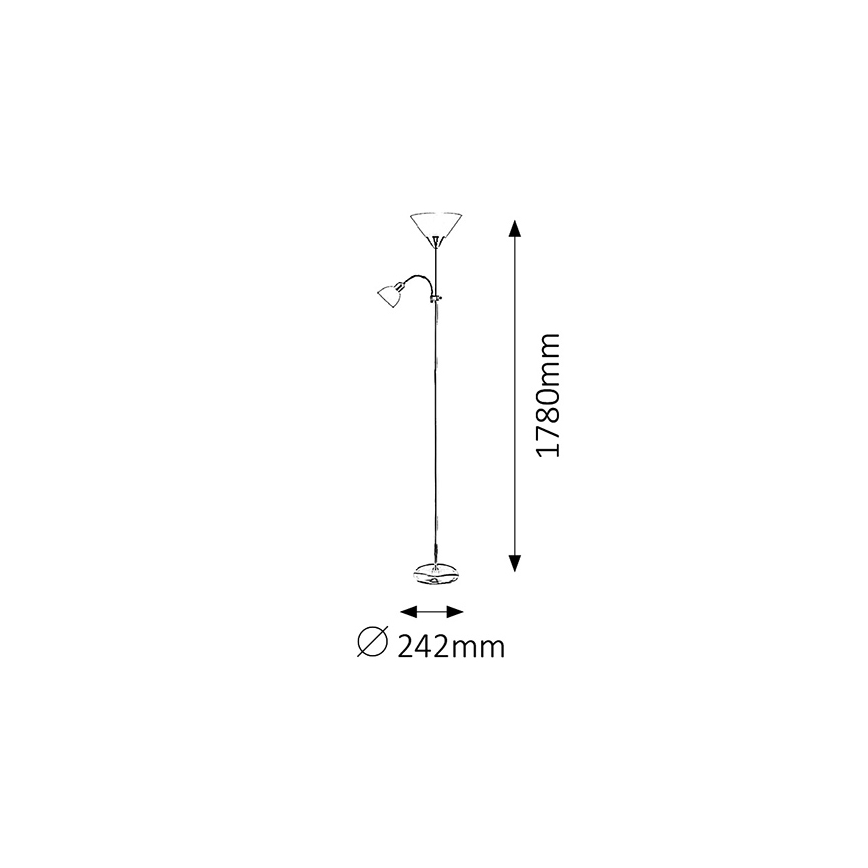 Brilagi - Stojací lampa ARIANA 1xE27/100W/230V + 1xE14/25W zlatá
