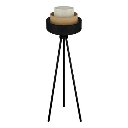 Brilagi - Stojací lampa ASPEN LUNETA 1xE27/15W/230V černá/béžová/krémová