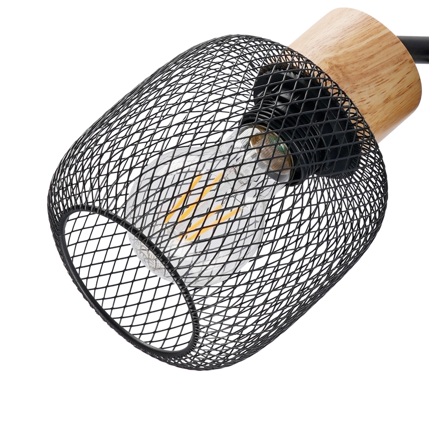 Brilagi - Stojací lampa BASKLITE 3xE27/15W/230V kaučukovník/černá