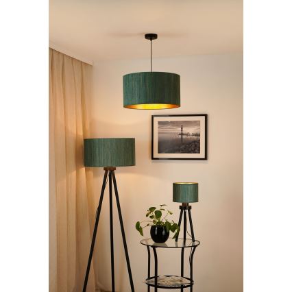 Brilagi - Stojací lampa BOSTON ROLLER 1xE27/15W/230V sláma zelená/zlatá