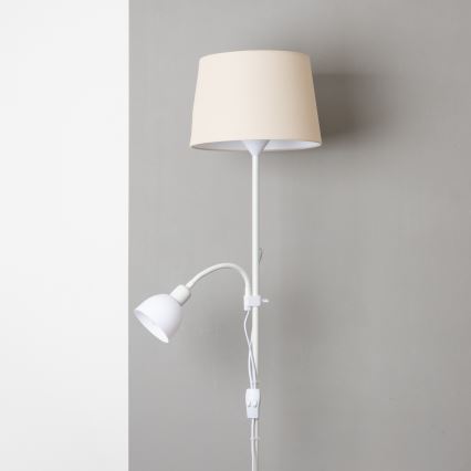 Brilagi - Stojací lampa CERIA 1xE27/100W/230V + 1xE14/25W bílá/béžová