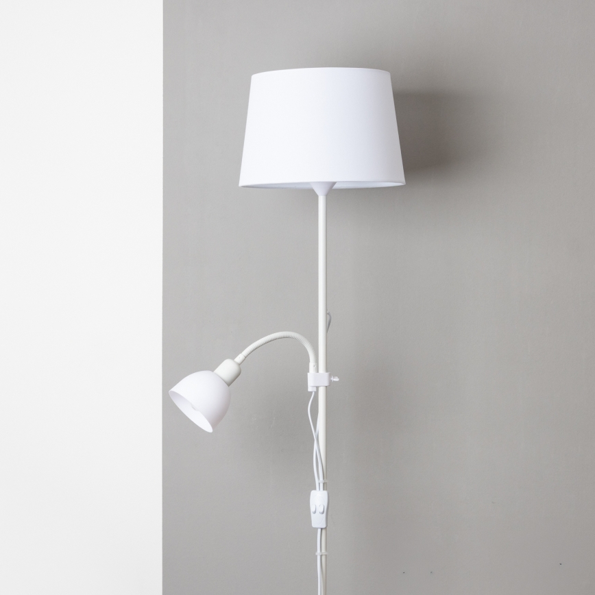 Brilagi - Stojací lampa CERIA 1xE27/100W/230V + 1xE14/25W bílá