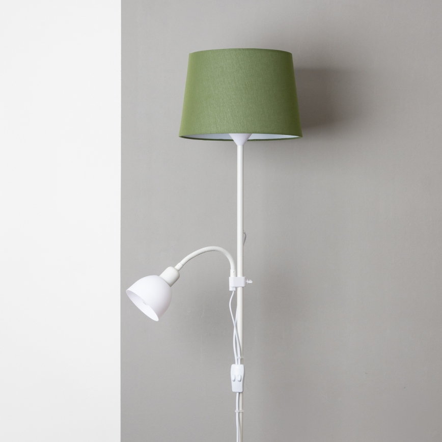 Brilagi - Stojací lampa CERIA 1xE27/100W/230V + 1xE14/25W bílá/zelená