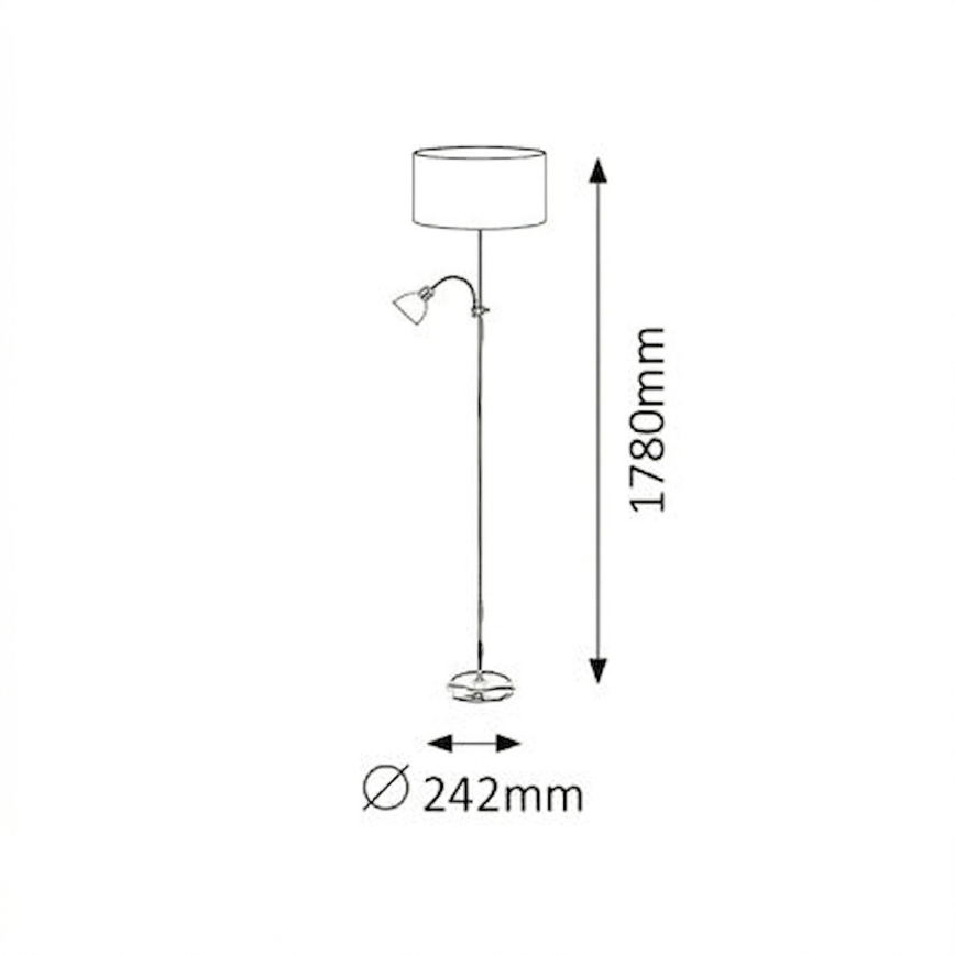 Brilagi - Stojací lampa CERIA 1xE27/100W/230V + 1xE14/25W bílá/zelená