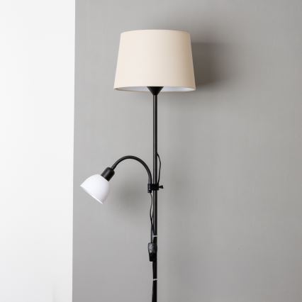Brilagi - Stojací lampa CERIA 1xE27/100W/230V + 1xE14/25W černá/béžová