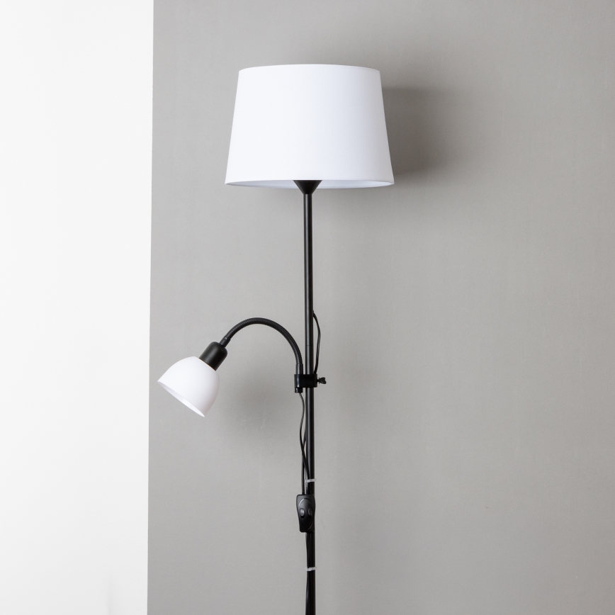 Brilagi - Stojací lampa CERIA 1xE27/100W/230V + 1xE14/25W černá/bílá