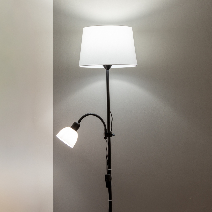 Brilagi - Stojací lampa CERIA 1xE27/100W/230V + 1xE14/25W černá/bílá