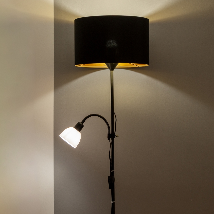 Brilagi - Stojací lampa CERIA 1xE27/100W/230V + 1xE14/25W černá