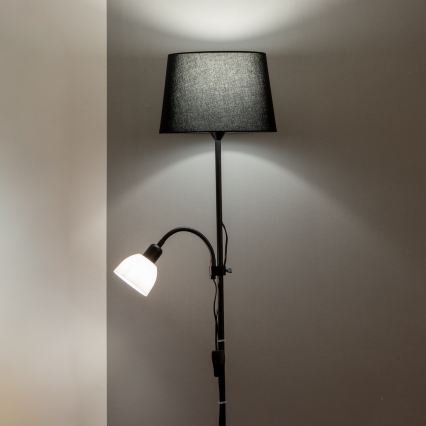 Brilagi - Stojací lampa CERIA 1xE27/100W/230V + 1xE14/25W černá
