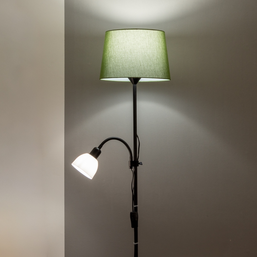 Brilagi - Stojací lampa CERIA 1xE27/100W/230V + 1xE14/25W černá/zelená