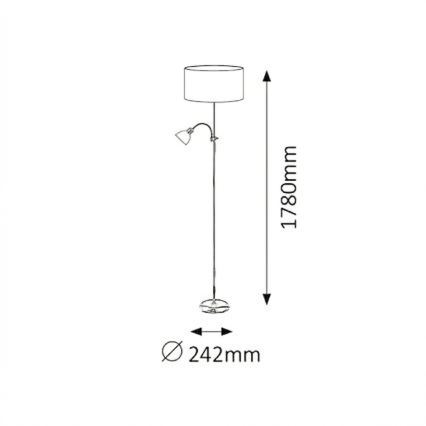 Brilagi - Stojací lampa CERIA 1xE27/100W/230V + 1xE14/25W zlatá/šedá
