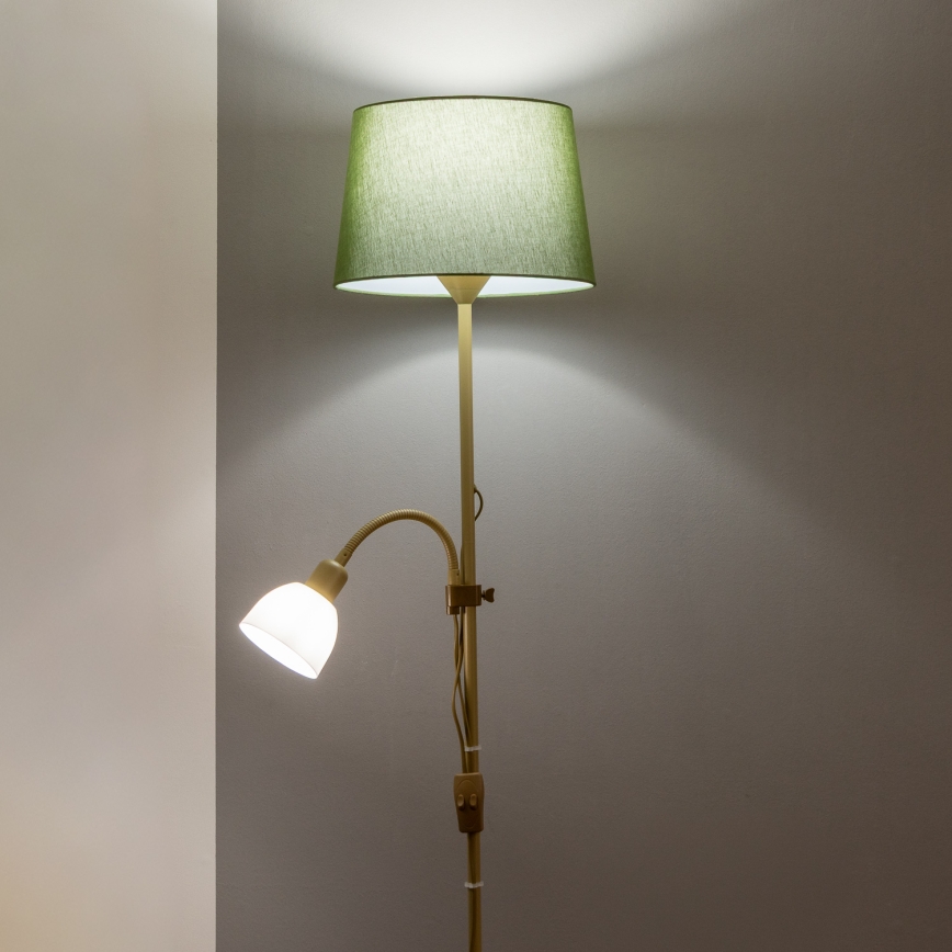 Brilagi - Stojací lampa CERIA 1xE27/100W/230V + 1xE14/25W zlatá/zelená