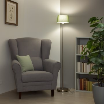 Brilagi - Stojací lampa CERIA 1xE27/40W/230V pr. 25 cm zelená/matný chrom