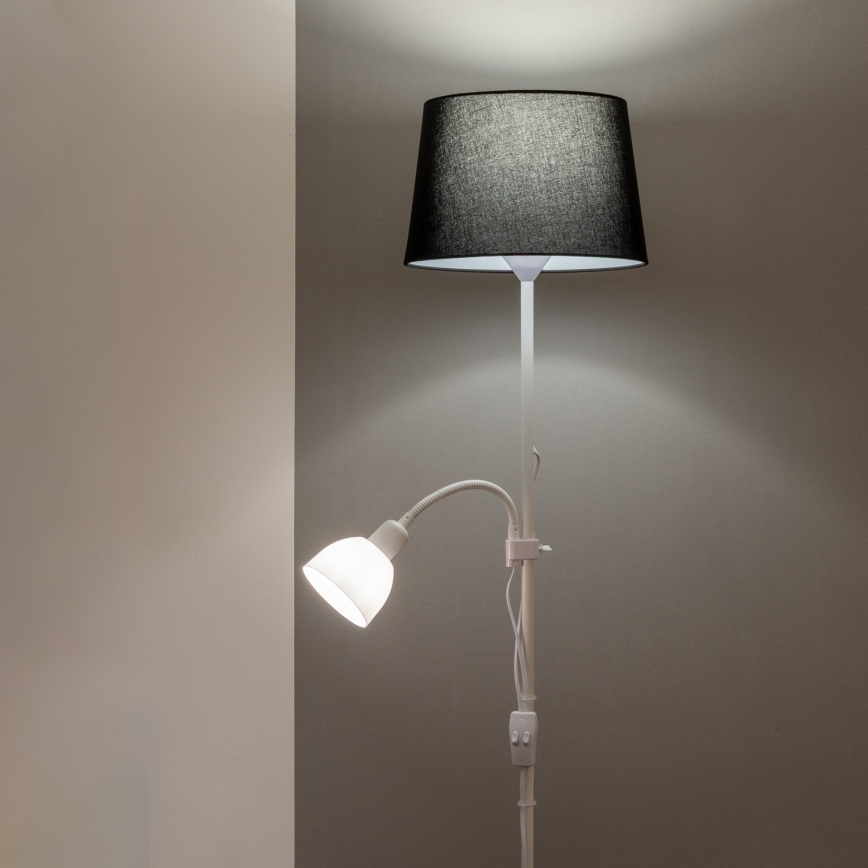Brilagi - Stojací lampa CERIA 2v1 1xE27/100W/230V + 1xE14/25W bílá/černá