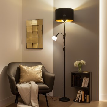 Brilagi - Stojací lampa CERIA 2v1 1xE27/100W/230V + 1xE14/25W černá