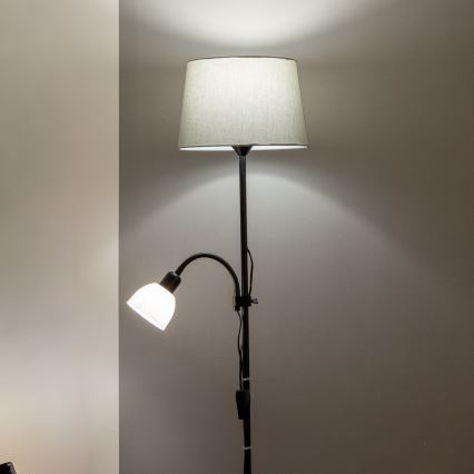 Brilagi - Stojací lampa CERIA 2v1 1xE27/100W/230V + 1xE14/25W černá/šedá
