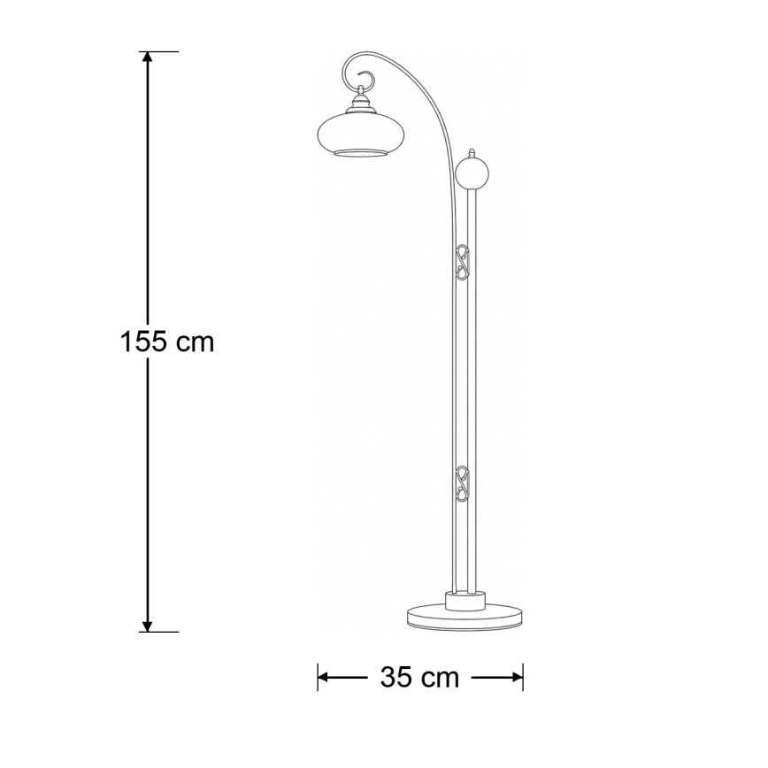 Brilagi - Stojací lampa MOLLERO 1xE27/15W/230V bronz/patina