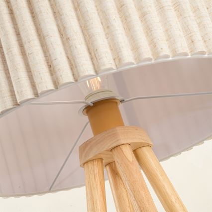 Brilagi - Stojací lampa NORDIC WAVE 1xE27/15W/230V dřevo/len
