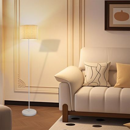 Brilagi - Stojací lampa NORDIC WAVE 1xE27/15W/230V len/bílá