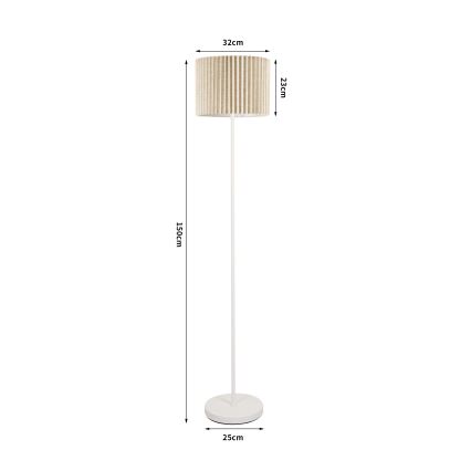 Brilagi - Stojací lampa NORDIC WAVE 1xE27/15W/230V len/bílá