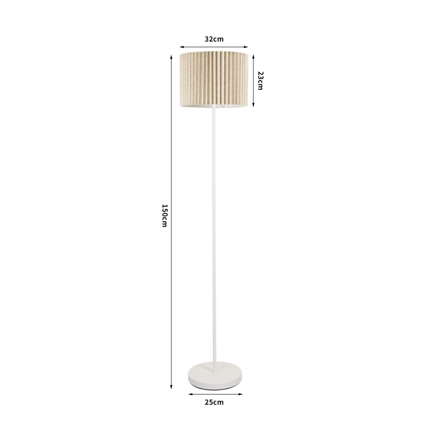 Brilagi - Stojací lampa NORDIC WAVE 1xE27/15W/230V len/bílá