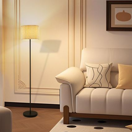 Brilagi - Stojací lampa NORDIC WAVE 1xE27/15W/230V len/černá