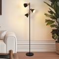 BRILAGI - Stojací lampa ODENSE 3xE14/10W/230V dřevo/černá