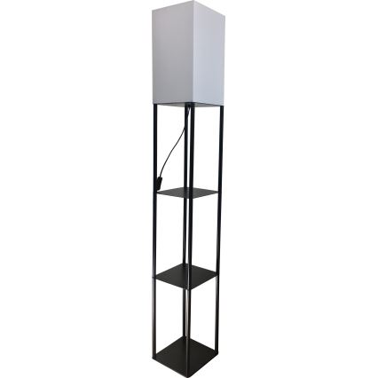 Brilagi - Stojací lampa s poličkami GRADUS 1xE27/40W/230V černá/bílá