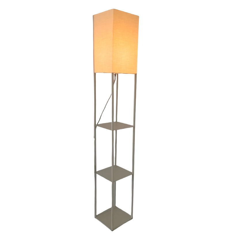Brilagi - Stojací lampa s poličkami GRADUS 1xE27/40W/230V šedá/béžová