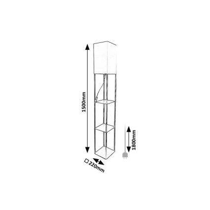 Brilagi - Stojací lampa s poličkami GRADUS 1xE27/40W/230V šedá/béžová