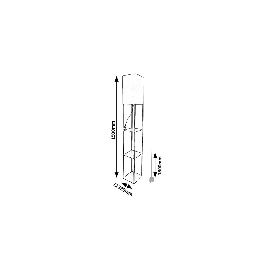 Brilagi - Stojací lampa s poličkami GRADUS 1xE27/40W/230V šedá/béžová