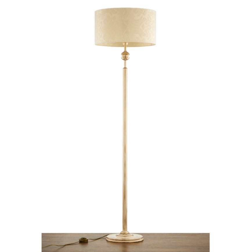 Brilagi - Stojací lampa SAPHIRE 1xE27/15W/230V krémová/zlatá/patina
