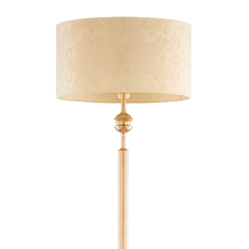 Brilagi - Stojací lampa SAPHIRE 1xE27/15W/230V krémová/zlatá/patina