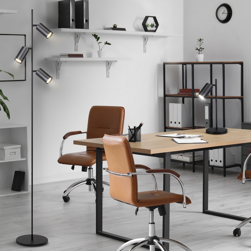 Brilagi - Stojací lampa SELE 3xGU10/30W/230V černá