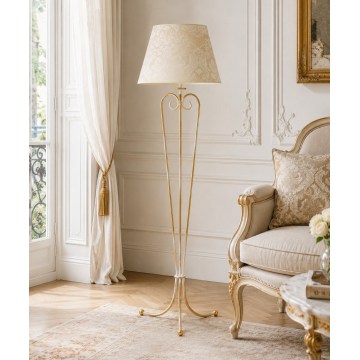 Brilagi - Stojací lampa SONIA 1xE27/15W/230V krémová/patina