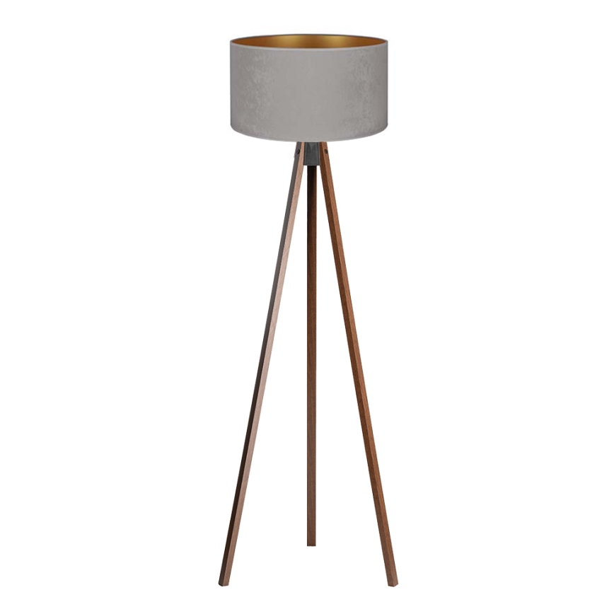 Brilagi - Stojací lampa VELVET 1xE27/60W/230V wenge/šedá