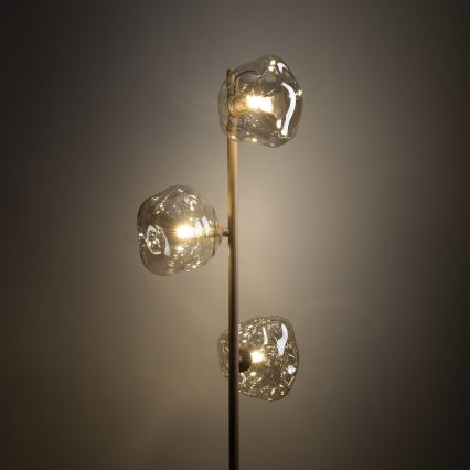 Brilagi - Stojací lampa VULCANO 3xG9/8W/230V béžová/kouřová béžová