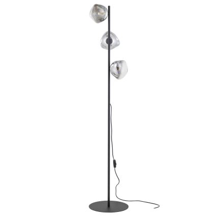 Brilagi - Stojací lampa VULCANO 3xG9/8W/230V černá/kouřová černá
