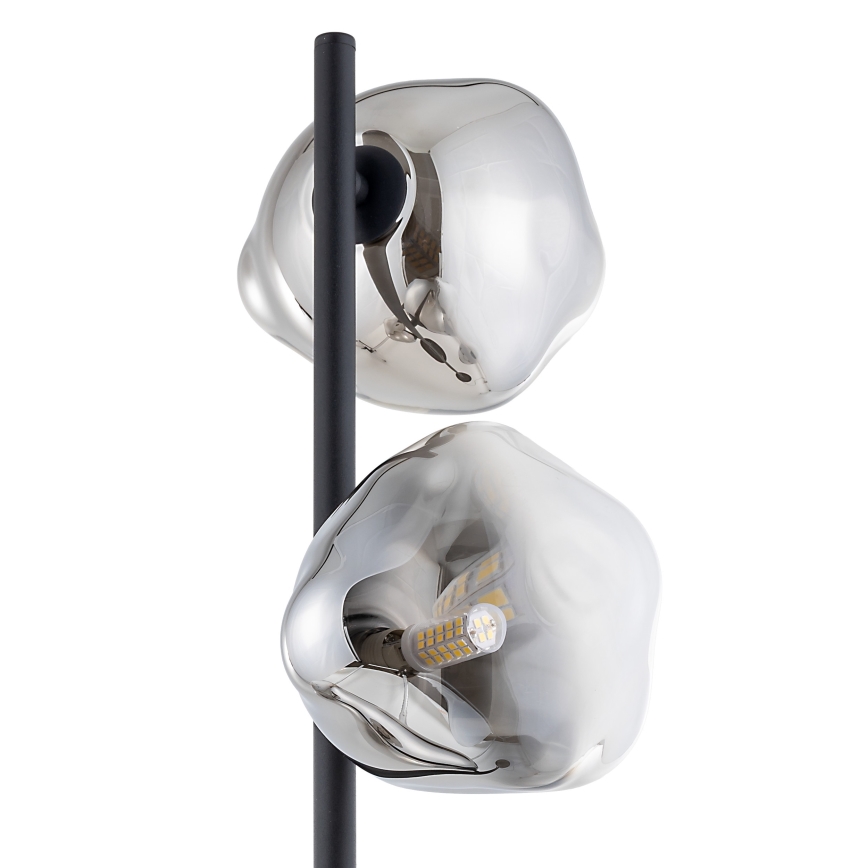 Brilagi - Stojací lampa VULCANO 3xG9/8W/230V černá/kouřová černá