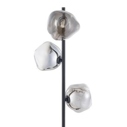 Brilagi - Stojací lampa VULCANO 3xG9/8W/230V černá/kouřová černá