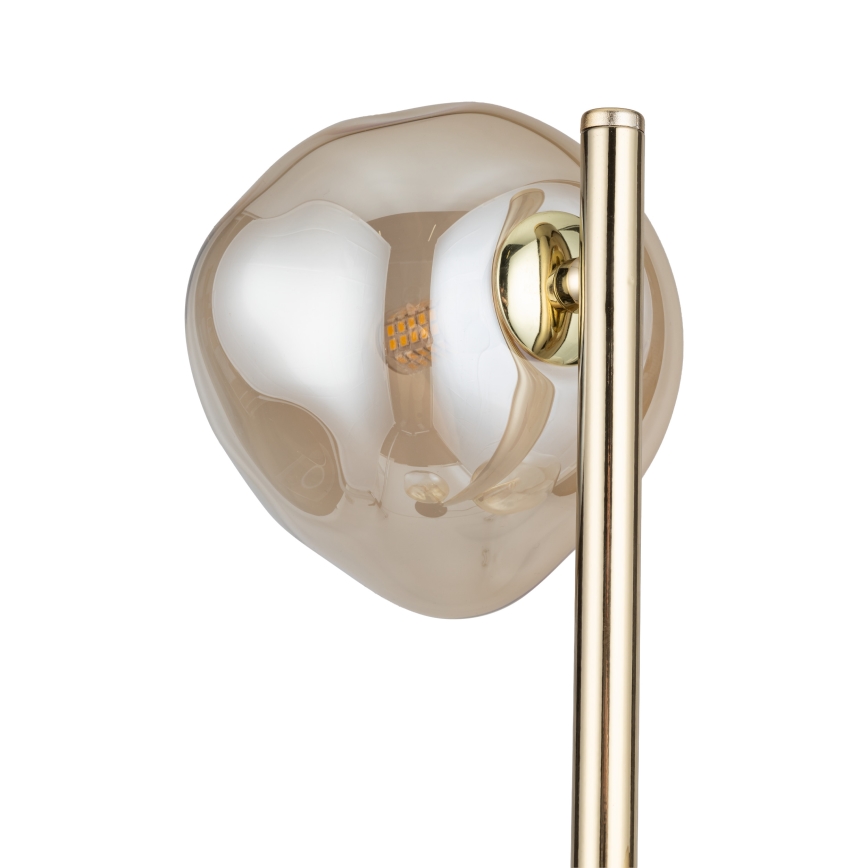 Brilagi - Stojací lampa VULCANO 3xG9/8W/230V zlatá/kouřová béžová