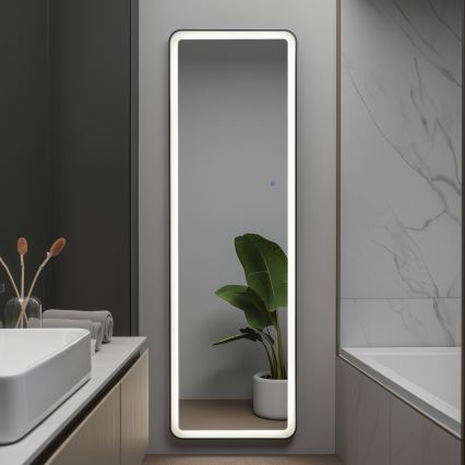 Brilagi - Stojací zrcadlo ELEGANZA LED/42W/230V 160x50 cm IP44 CRI 90 stmívatelné + CCT