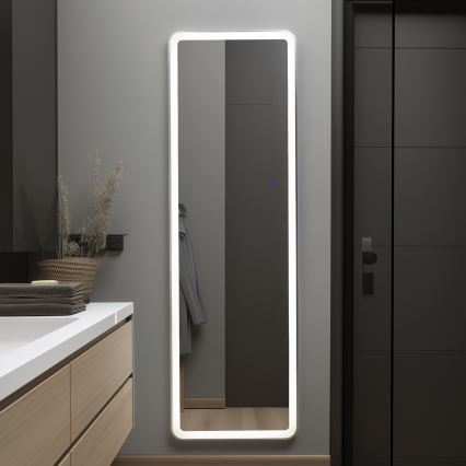 Brilagi - Stojací zrcadlo ELEGANZA LED/42W/230V 160x50 cm IP44 CRI 90 stmívatelné + CCT