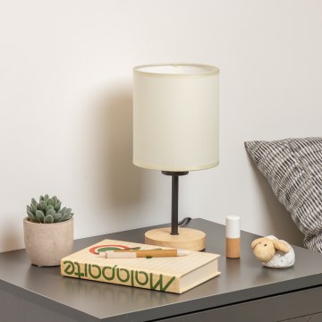 Brilagi - Stolní lampa 1xE27/25W/230V dub/černá/krémová