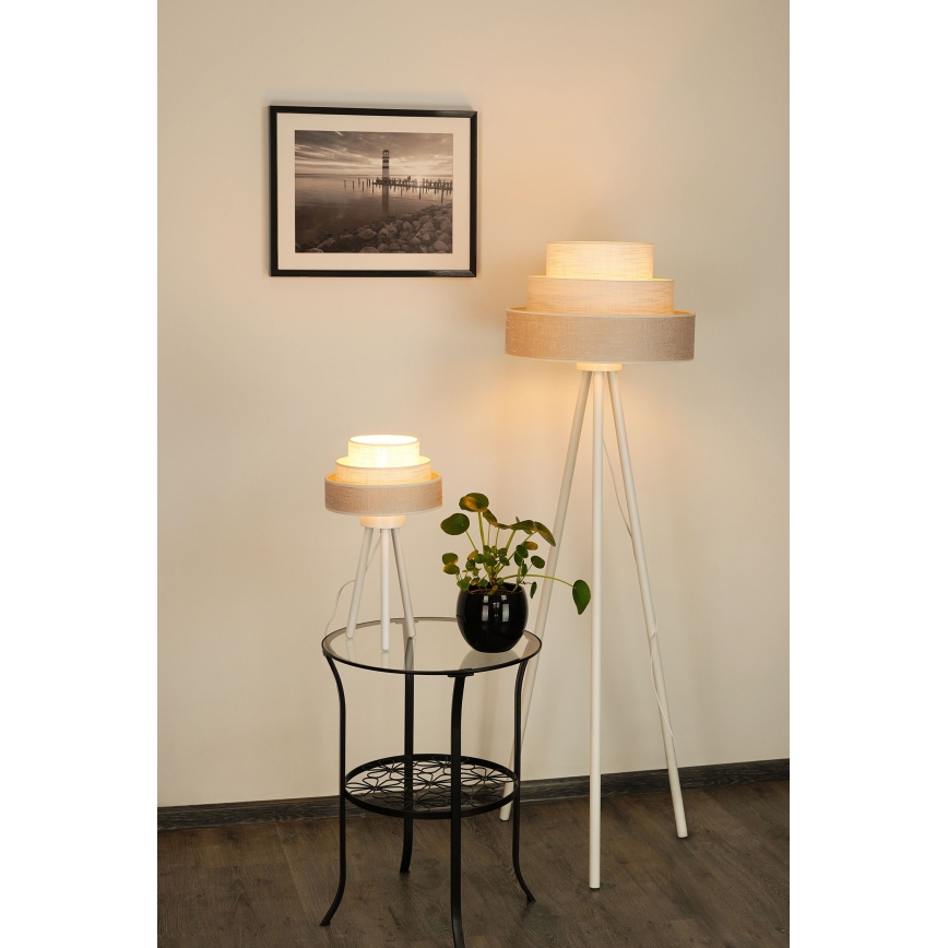 Brilagi - Stolní lampa ALASKA LUNETA 1xE27/15W/230V šedá/krémová